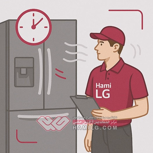 یخچال ساید بای ساید الجی بیدون وقفه کار میکند